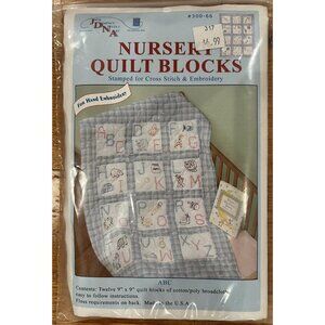 Jack Dempsey 9" Nursery  Quilt Blocks to Embroider 300-66 ABC 12 Blocks NOS